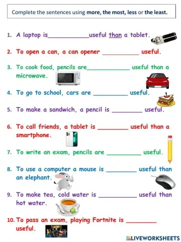 More most less or least useful