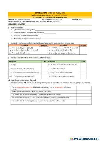 Relación entre conjuntos