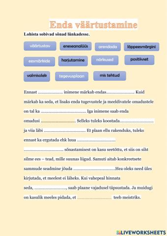 Enda väärtustamine