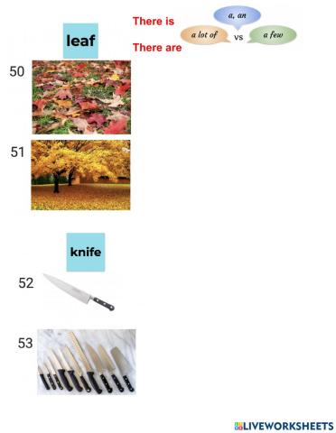 There + Be: Quantity Expressions f, fe, o