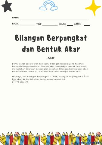 Lks bentuk pangkat dan akar 2