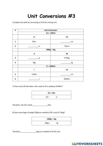 Unit Conversion -3