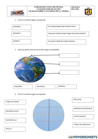 Capas de la tierra y sus características
