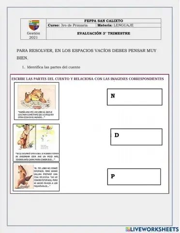 EVALUACIÓN 3erTRIM DE LENGUAJE