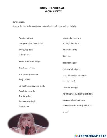 Ours - Taylor Swift (listening practice)