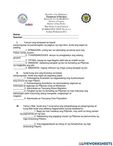 Q1 W3-4 Summative AP