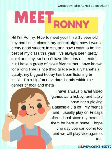Meet ronny