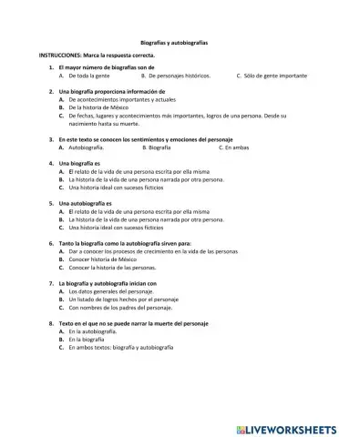 Biografía y autobiografía