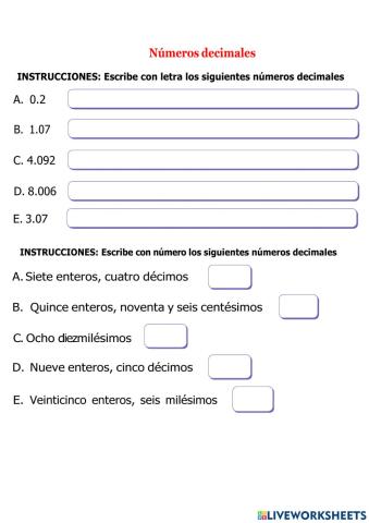 Números decimales