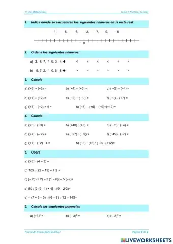 Unidad 4: Números enteros