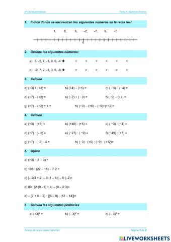 Unidad 4: Números enteros