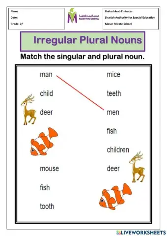 Irregular plurals