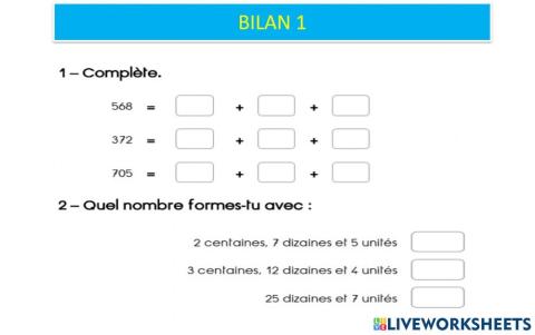 Bilan maths s10