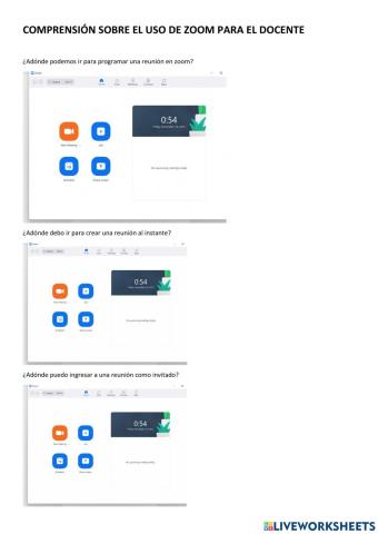 Conocmiento sobre zoom