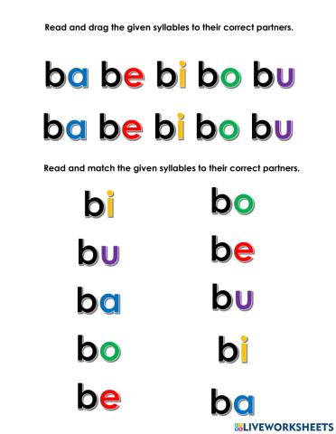 Letter B and the Vowels