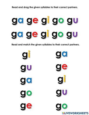 Letter G and the Vowels