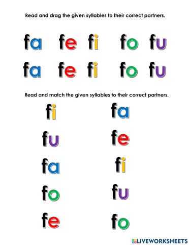 Letter F and the Vowels