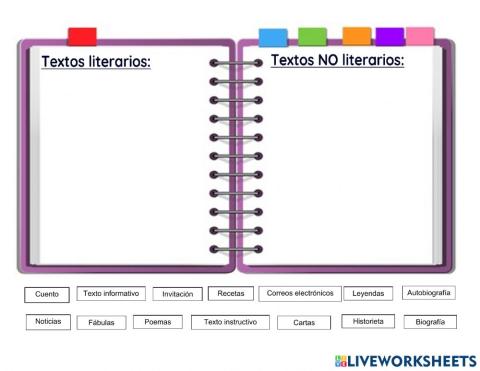 Textos literarios y no literarios