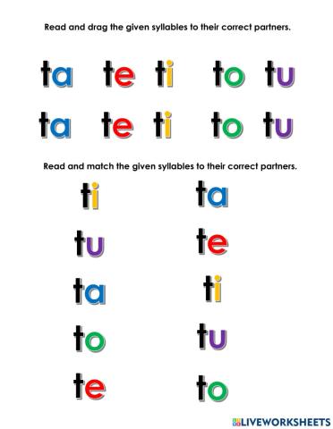 Letter T and the Vowels