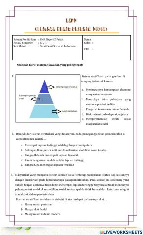 Sistem Stratifikasi di Indonesia