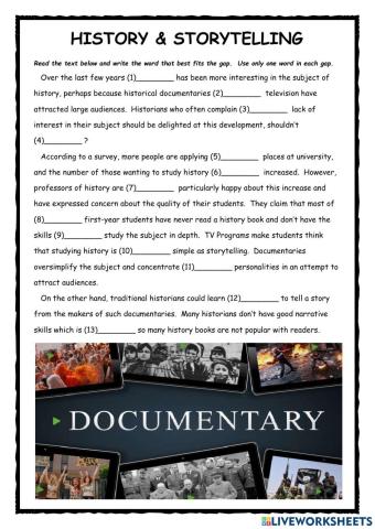 Documentaries FCE Reader
