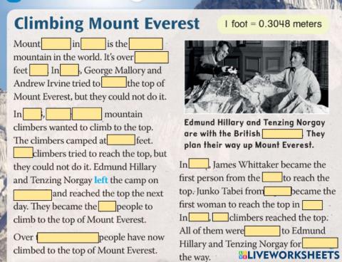 Climbing Mount Everest