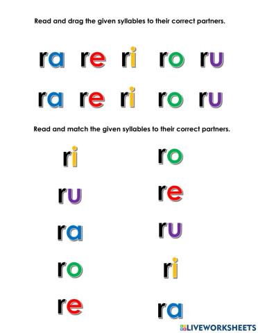Letter R and the Vowels