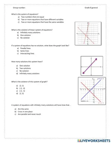 Solve system of equations by graphing