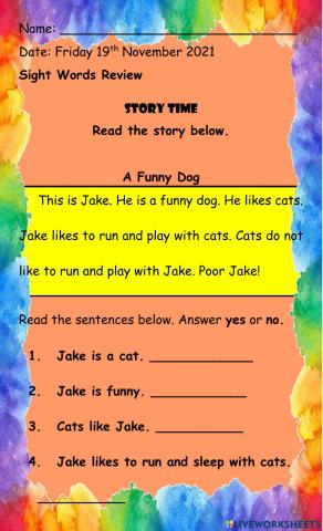 Sight Words Review