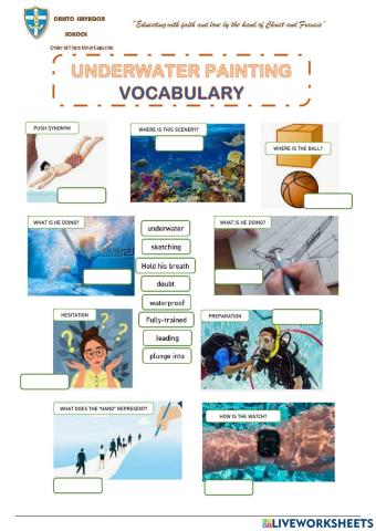 UNDERWATER Vocabulary presentation