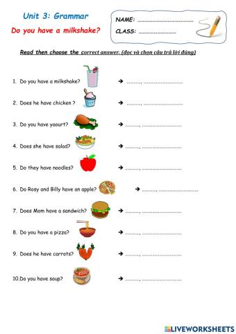 Do you have a milkshake?