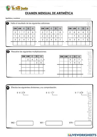 Evaluación de aritmética