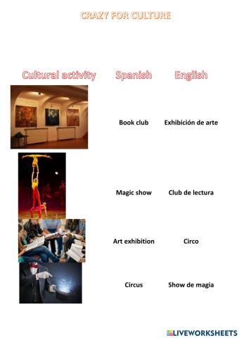 Cultural activities