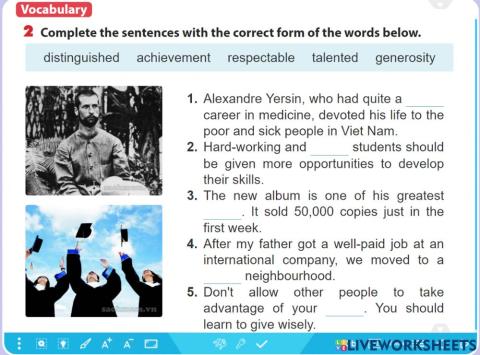 Unit 1: stories life: vocabulary 2