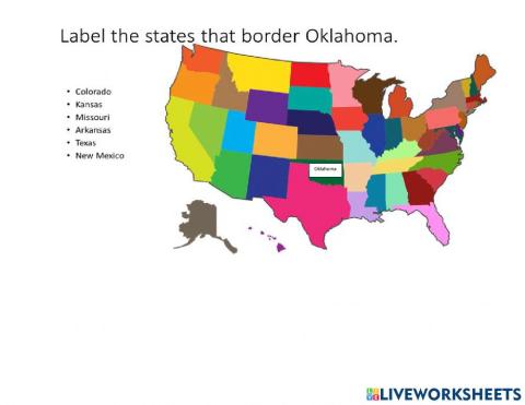 States around Oklahoma