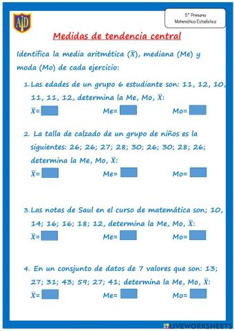 Medidas de tendencia central