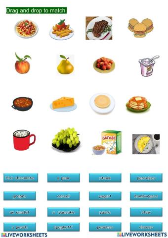 Vocabulary Unit 5. Things to Eat