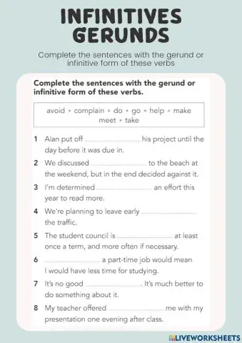 Gerunds and Infinitives