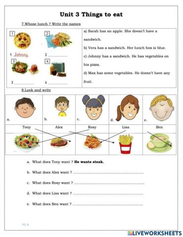 Unit 3 Things to eat Lesson 4 e7 e8