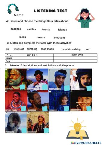 Listening test grade 10 1