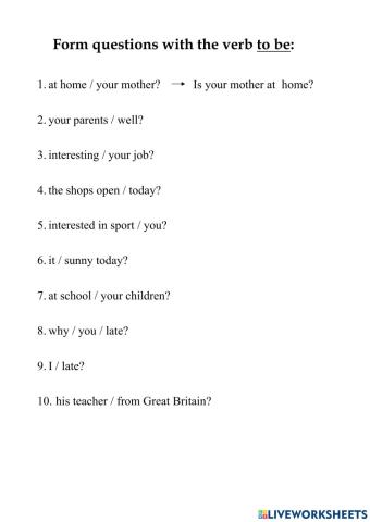 Test 3 (to be questions)