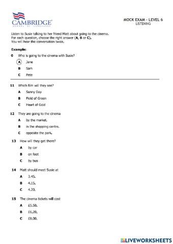 TEEN 6 Listening Mock