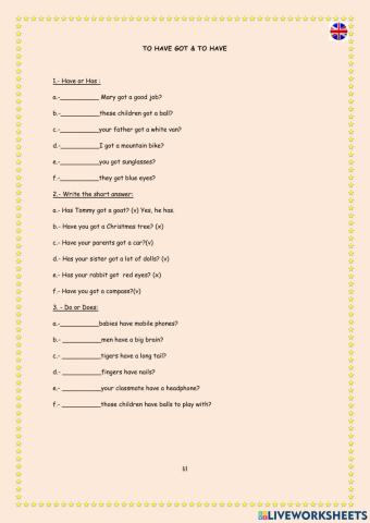 To have got & to have