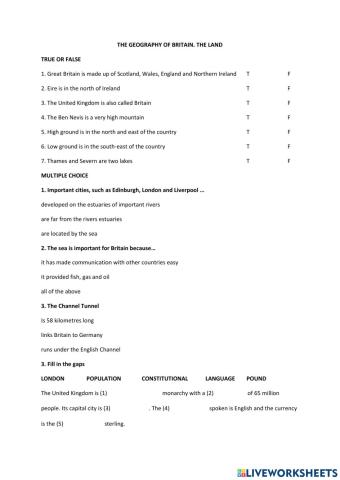 The geographhy of Britain