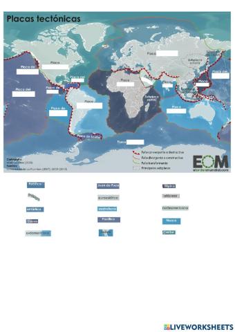 Las placas tectónicas