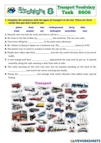 Spotlight 8 Task 8606