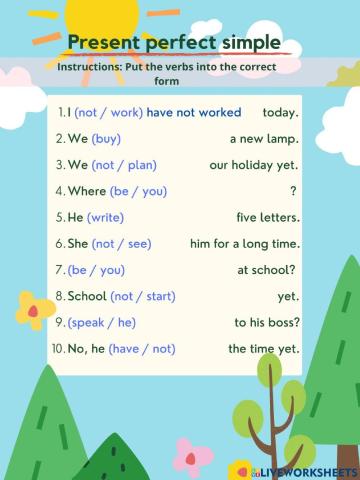 Present Perfect Simple