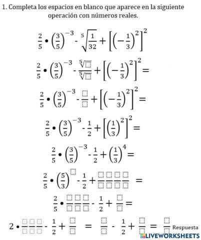 Operaciones combinadas con racionales