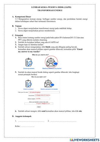 Transformasi Energi Pada Makhluk Hidup