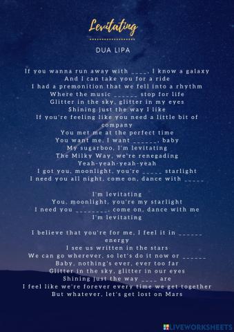 Levitating - Dua Lipa
